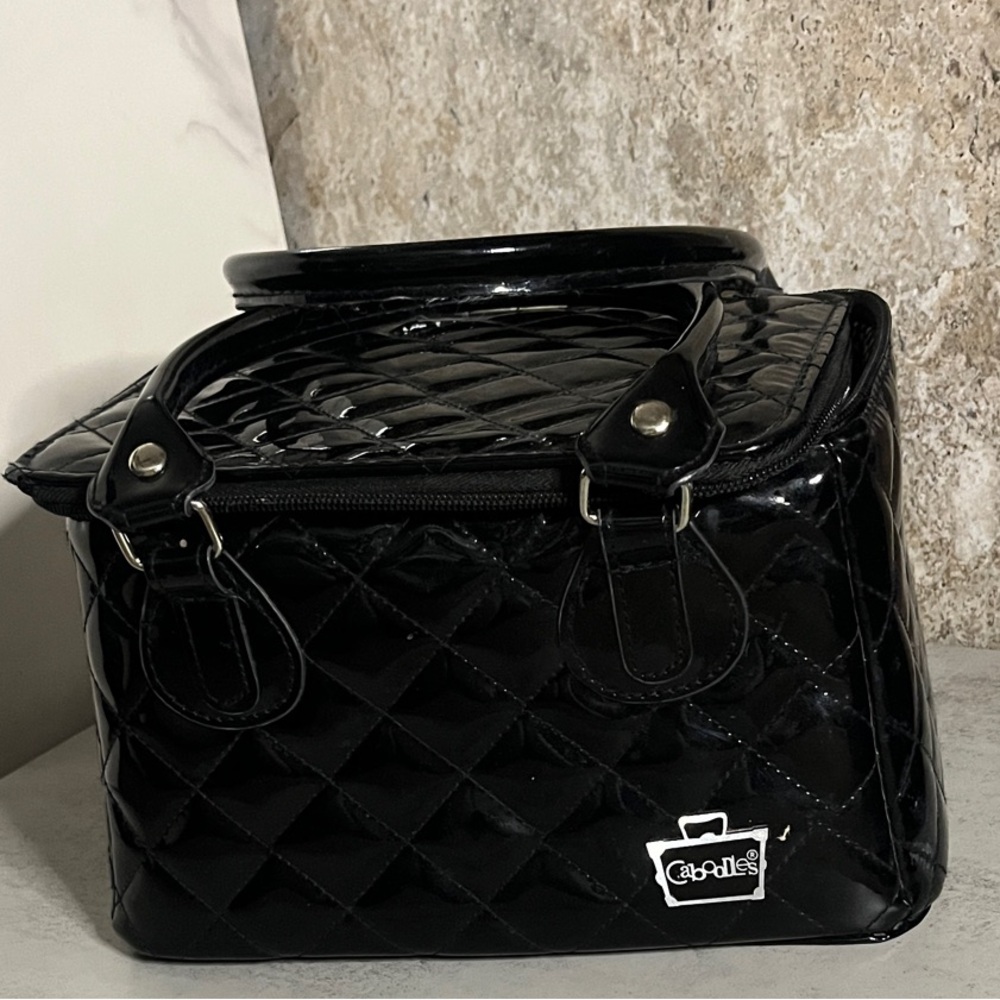 Caboodles Glossy Black Quilted Cosmetic Case